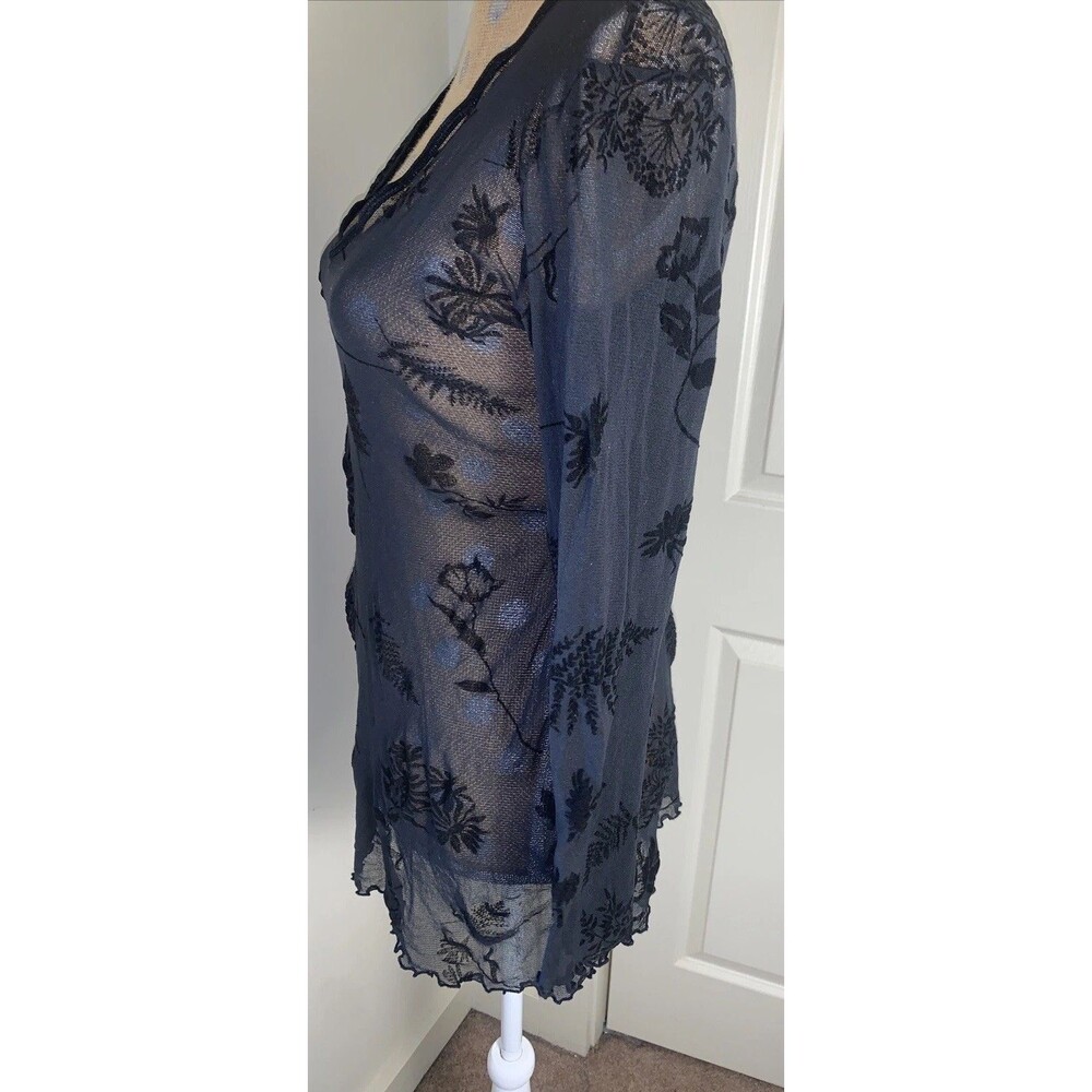 VtG Victoria's Secret sheer top Floral Whimsigoth Boho Medium Grunge Goth USA - Picture 11 of 11
